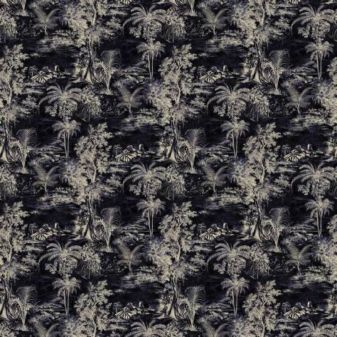 Linwood Fabrics Omega Prints Velvet Heat of the Night Fabric - Onyx - LF2098FR/003