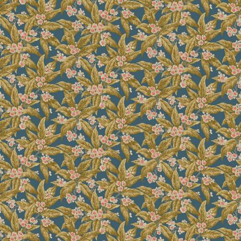 Linwood Fabrics Omega Prints Velvet Loseley Velvet Fabric - Airforce Blue - LF2099FR/002 - Image 1
