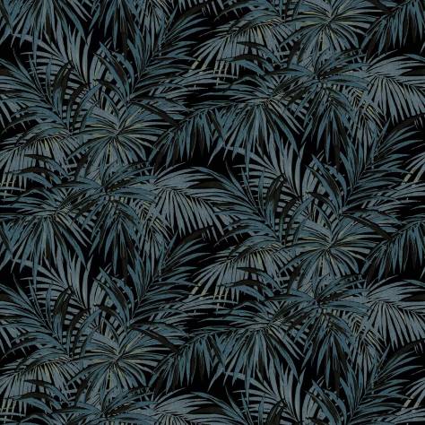 Linwood Fabrics Omega Prints Velvet Butterfly Palm Fabric - Lago - LF2102FR/002 - Image 1