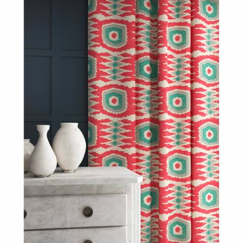 Linwood Fabrics Omega Prints Velvet Casper Fabric - Watermelon - LF2106FR/003 - Image 4