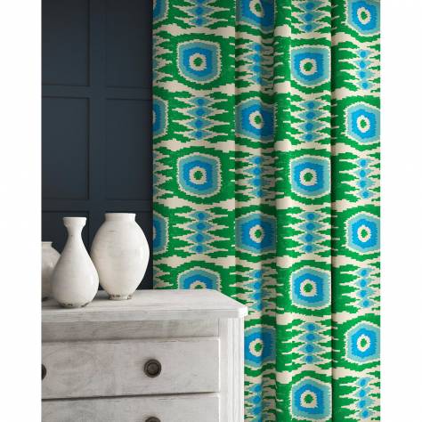 Linwood Fabrics Omega Prints Velvet Casper Fabric - Seagreen - LF2106FR/007 - Image 4