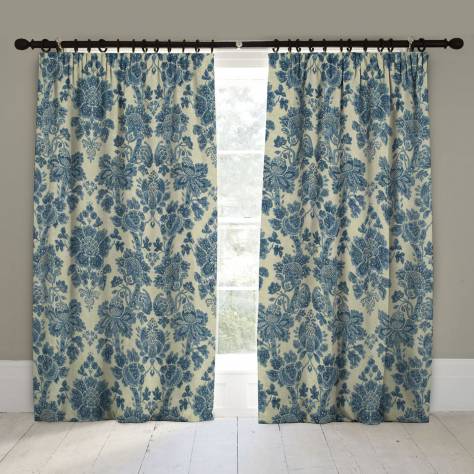 Linwood Fabrics Arcadia Prints Fabrics Cranbourne Fabric - Dutch Blue - LF1820C/003 - Image 4
