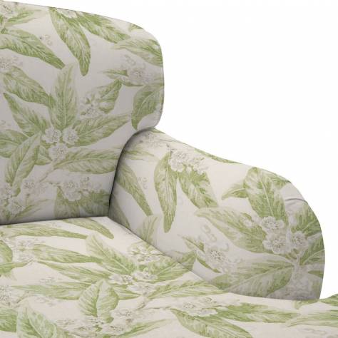 Linwood Fabrics Arcadia Prints Fabrics Loseley Fabric - Apple Green - LF1822C/004 - Image 3