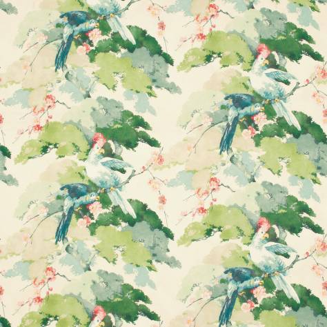 Linwood Fabrics Tango Prints Jungle Jive Fabric - Lawn Green - LF1988C/001