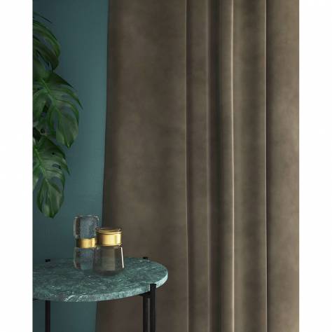 Linwood Fabrics Omega I and II Velvet  Omega Fabric - Taupe - LF1498C/012 - Image 3