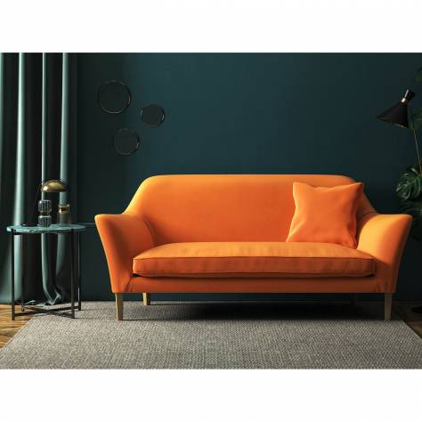Linwood Fabrics Omega I and II Velvet  Omega Fabric - Orange - LF1498C/018 - Image 4