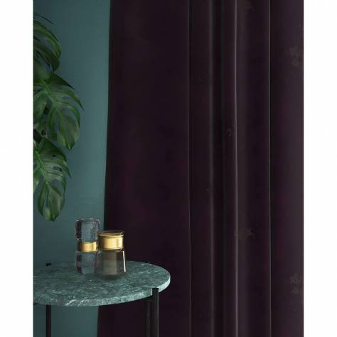 Linwood Fabrics Omega I and II Velvet  Omega Fabric - Deep Purple - LF1498C/023 - Image 3