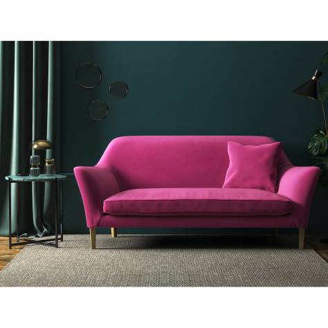 Linwood Fabrics Omega I and II Velvet  Omega Fabric - Pink - LF1498C/025 - Image 4