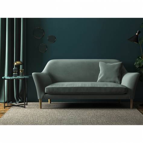 Linwood Fabrics Omega I and II Velvet  Omega Fabric - Blue Savoy - LF1498C/045