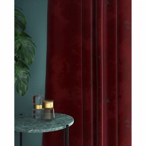 Linwood Fabrics Omega I and II Velvet  Omega Fabric - Crimson - LF1498C/070 - Image 3