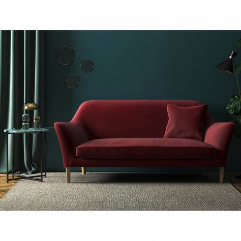 Linwood Fabrics Omega I and II Velvet  Omega Fabric - Crimson - LF1498C/070 - Image 4
