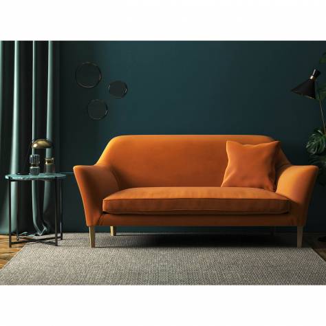 Linwood Fabrics Omega I and II Velvet  Omega Fabric - Burnt Orange - LF1498C/074 - Image 4