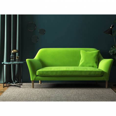 Linwood Fabrics Omega I and II Velvet  Omega Fabric - Apple Green - LF1498C/079 - Image 4
