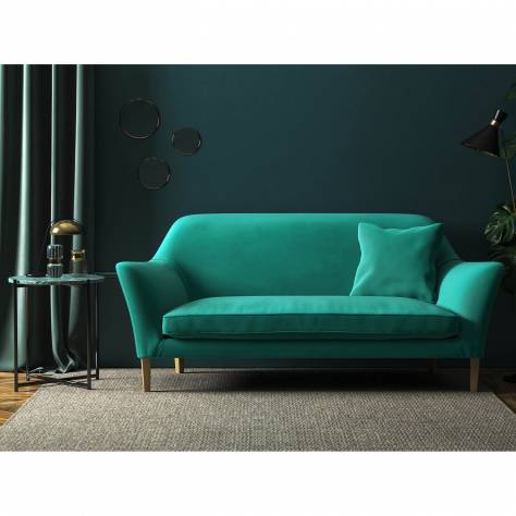 Linwood Fabrics Omega I and II Velvet  Omega Fabric - Turquoise - LF1498C/087 - Image 4