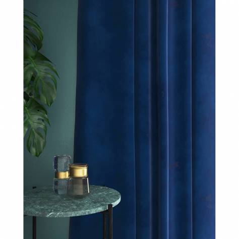 Linwood Fabrics Omega I and II Velvet  Omega Fabric - Azure - LF1498C/094 - Image 3