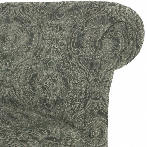 Linwood Fabrics Fable Fabrics Labyrinth Velvet Fabric - Grey - LF1924C/002