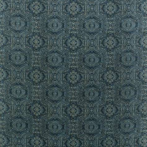 Linwood Fabrics Fable Fabrics Labyrinth Velvet Fabric - Petrol - LF1924C/004