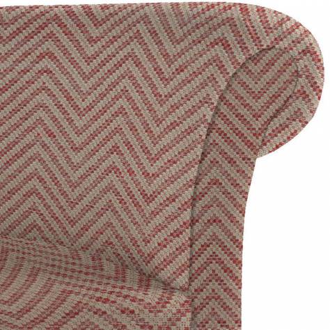 Linwood Fabrics Fable Weaves Zeus Fabric - Red - LF1928C/007 - Image 3