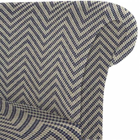 Linwood Fabrics Fable Weaves Zeus Fabric - Navy - LF1928C/013 - Image 3