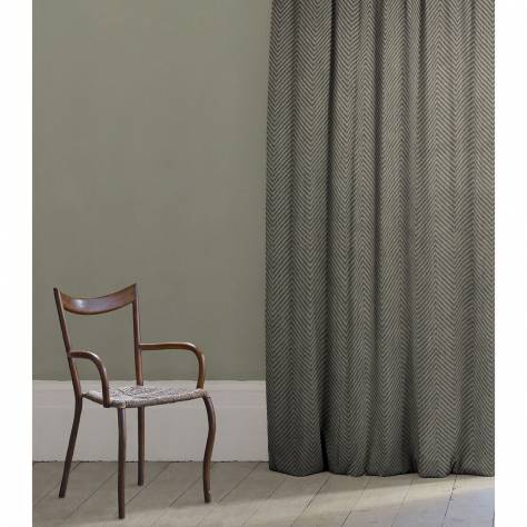 Linwood Fabrics Fable Weaves Kitsune Fabric - Navy - LF1930C/005 - Image 2