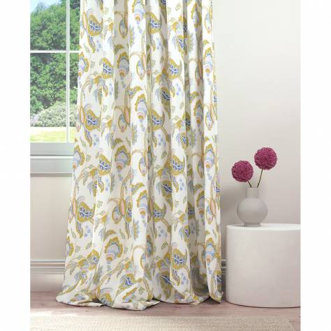 Linwood Fabrics Belleville Fabrics Perdana Fabric - Saffron - LF2124C/001 - Image 3