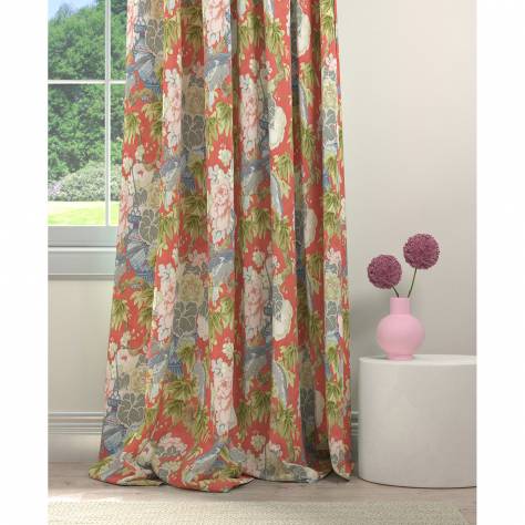 Linwood Fabrics Belleville Fabrics The Royal Garden Fabric - Red Carpet - LF2126C/003 - Image 3