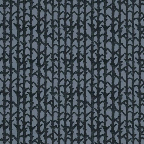 Linwood Fabrics Cosmos Velvets and Weaves Kari Fabric - Prussian - LF2111C/005