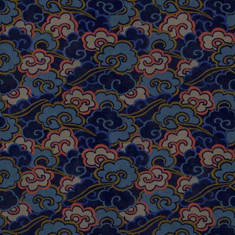 Linwood Fabrics Velvet Wonderland Fabrics Kimono Dreams Fabric - Blaze - LF2237C/002