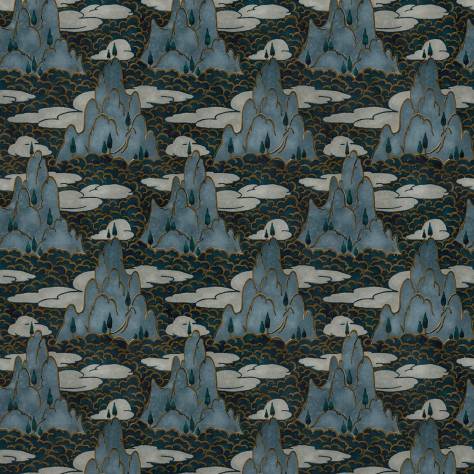 Linwood Fabrics Velvet Wonderland Fabrics Close Encounters Fabric - Grey Skies - LF2241C/001 - Image 1