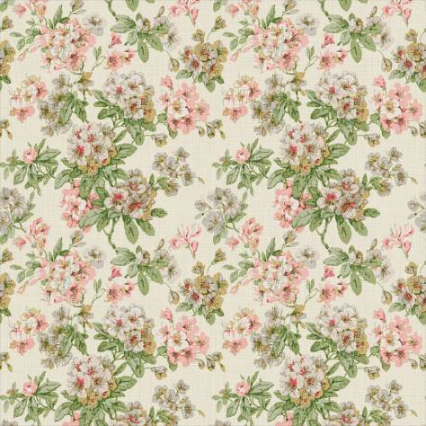 Linwood Fabrics The English Garden Fabrics Gertrude Fabric - Pink Green - LF2230C/003 - Image 1