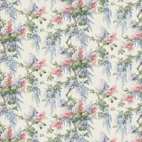 Linwood Fabrics The English Garden Fabrics Vita Fabric - Pink Blue - LF2231C/001