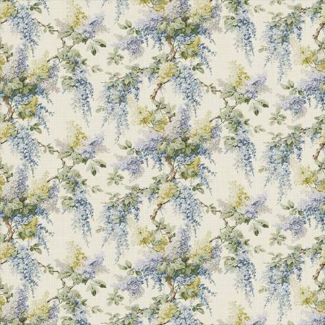 Linwood Fabrics The English Garden Fabrics Vita Fabric - Blue Yellow - LF2231C/002 - Image 1