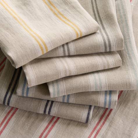Linwood Fabrics Danube Fabrics Danube Stripe Fabric - Ember - LF2245C/003