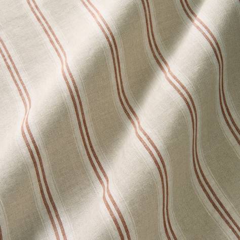 Linwood Fabrics Danube Fabrics Danube Stripe Fabric - Ember - LF2245C/003 - Image 1