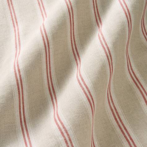 Linwood Fabrics Danube Fabrics Danube Stripe Fabric - Cherry - LF2245C/004 - Image 1
