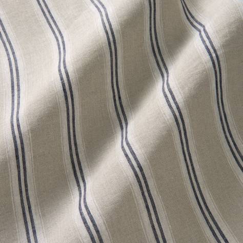 Linwood Fabrics Danube Fabrics Danube Stripe Fabric - Indigo - LF2245C/007