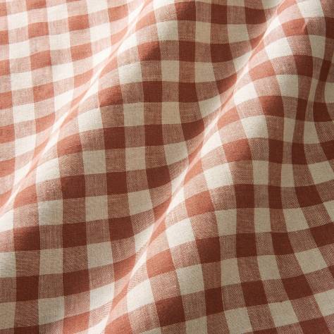 Linwood Fabrics Danube Fabrics Double Check Fabric - Ember - LF2246C/003