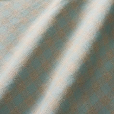 Linwood Fabrics Danube Fabrics Double Check Fabric - Sky - LF2246C/005