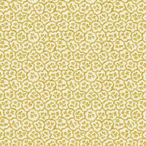 Linwood Fabrics Small Prints Fabrics Hopscotch Fabric - Mustard - LF2337C/002 - Image 1