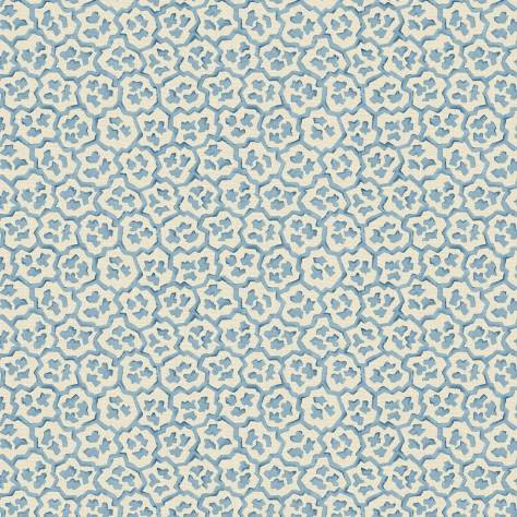 Linwood Fabrics Small Prints Fabrics Hopscotch Fabric - Aquamarine - LF2337C/005 - Image 1