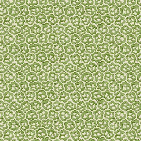 Linwood Fabrics Small Prints Fabrics Hopscotch Fabric - Gooseberry Green - LF2337C/008 - Image 1