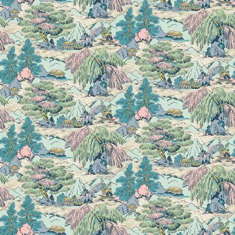 Linwood Fabrics Wild Life Fabrics Yanagi Velvet Fabric - Bright Pastel - LF2331FR/001 - Image 1