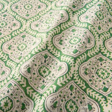 Linwood Fabrics Bibi Fabrics Kala Fabric - Emerald - LF2355C/011 - Image 2