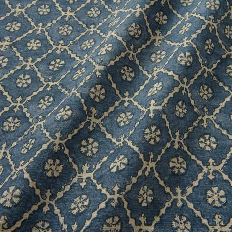 Linwood Fabrics Bibi Fabrics Khiva Fabric - Dark Indigo - LF2353C/004