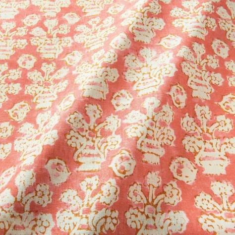 Linwood Fabrics Bibi Fabrics Shirin Fabric - Coral - LF2354C/005