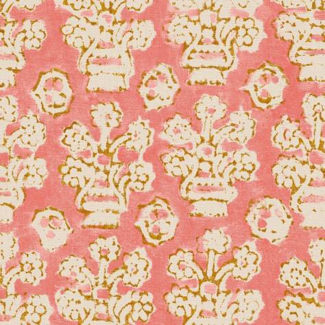 Linwood Fabrics Bibi Fabrics Shirin Fabric - Coral - LF2354C/005 - Image 1