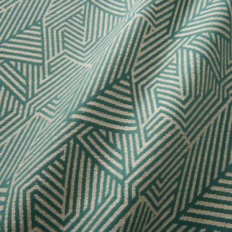 Linwood Fabrics Tango Weaves II Sashay Fabric - Teal - LF2387C/007 - Image 2