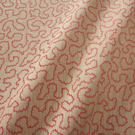 Linwood Fabrics Tango Weaves II Wiggle Fabric - Coral - LF2388C/002