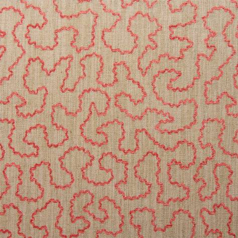 Linwood Fabrics Tango Weaves II Wiggle Fabric - Coral - LF2388C/002 - Image 1