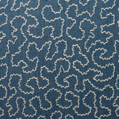 Linwood Fabrics Tango Weaves II Wiggle Fabric - Cornflower - LF2388C/008